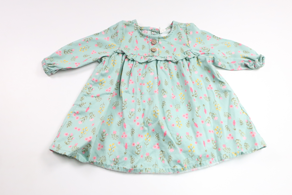 Blommig klänning från Cool Club - Storlek 68 - Grön