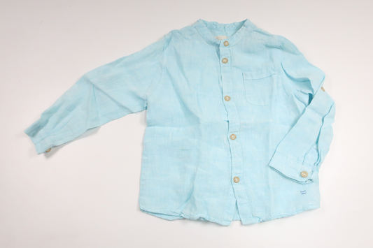 Skjorta i 100% lin från Zara - Storlek 98 - Blå