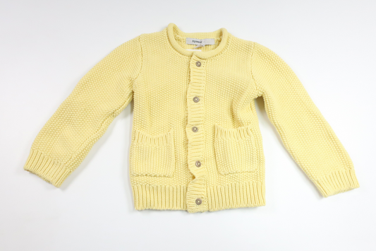 Stickad kofta från My Wear Baby - Storlek 80 - Gul