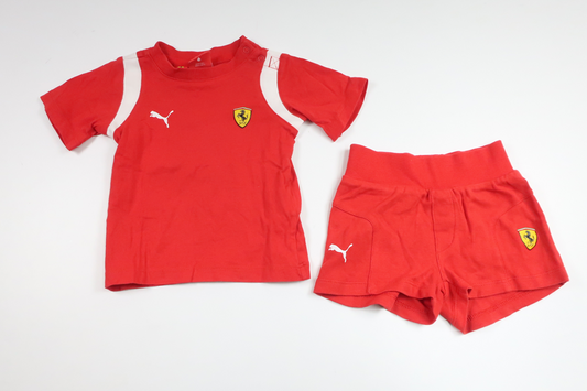 Set med shorts och t-shirt Ferrari från Puma - Storlek 68 - Röd