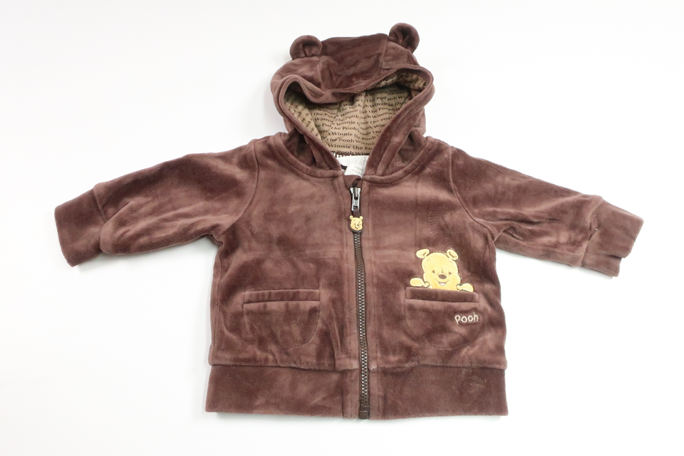 Munkjacka i fleece med Nalle Puh från H&M - Storlek 62 - Brun