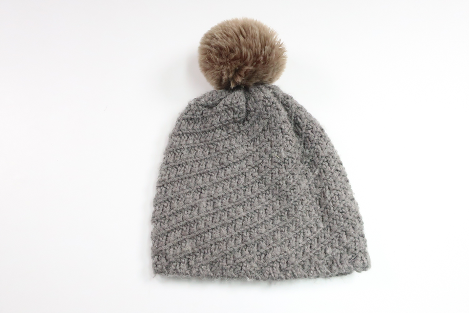 Knitted hat from PompdeLux - Size 50 - Grey