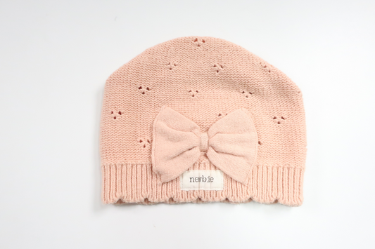 Stickad mössa från Newbie - Storlek 40/42 - Rosa