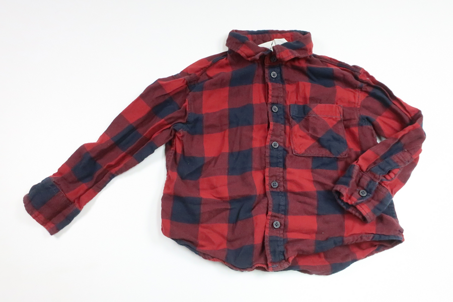 Rutig skjorta från H&M - Storlek 98/104 - Röd