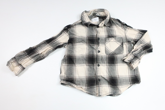 Rutig skjorta från H&M - Storlek 104 - Svart