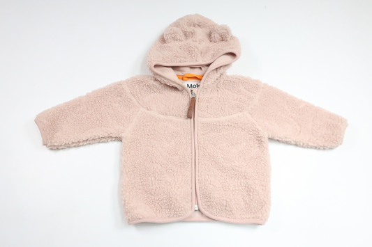 Munkjacka i teddy från Molo - Storlek 80 - Rosa
