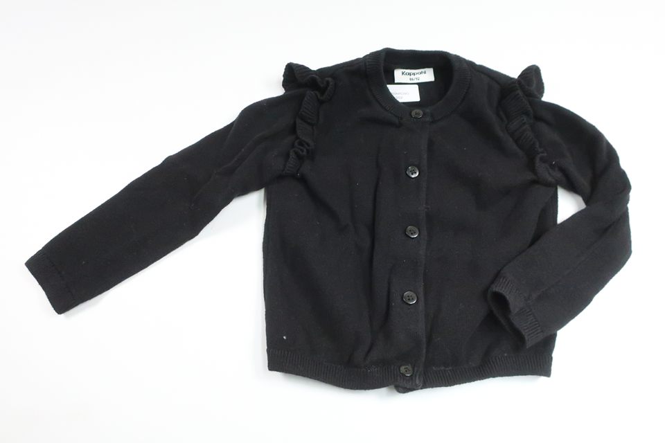 Stickad kofta från Kappahl - Storlek 86/92 - Svart
