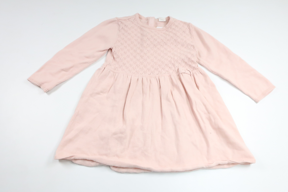 Stickad klänning från H&M - Storlek 92 - Rosa