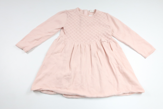 Stickad klänning från H&M - Storlek 92 - Rosa