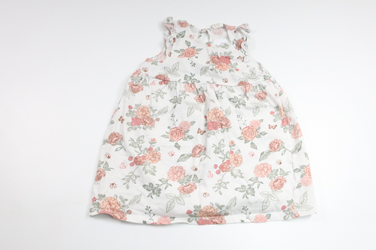Blommig klänning från H&M - Storlek 86 - Vit