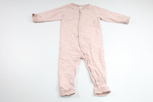 Pyjamas med hjärta från H&M - Storlek 86 - Rosa