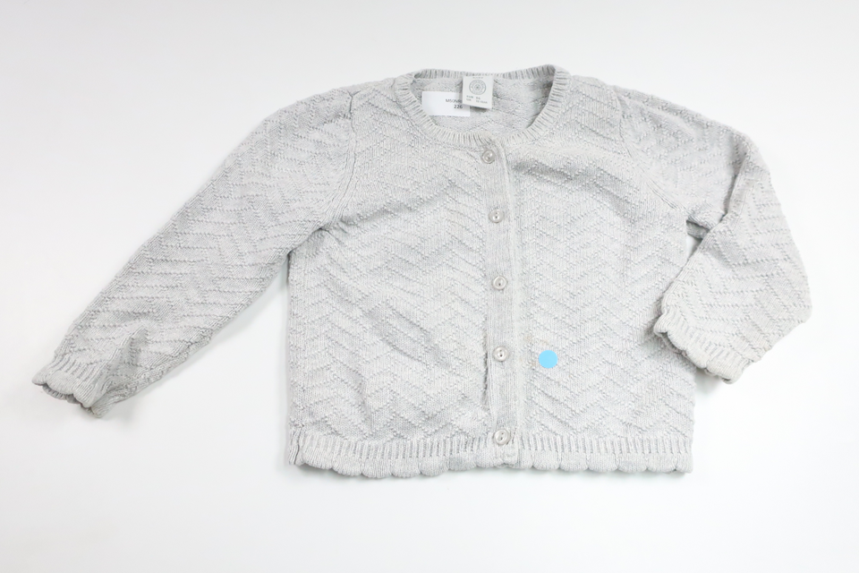 Stickad kofta från Lindex - Storlek 86 - Grå