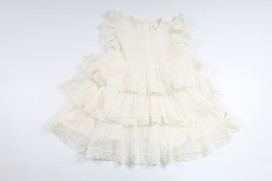 Tyllklänning från Newbie - Storlek 74 - Benvit