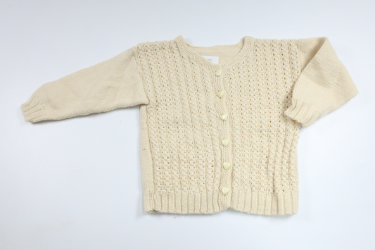 Stickad kofta från Hemstickat - Storlek 74/80 - Beige