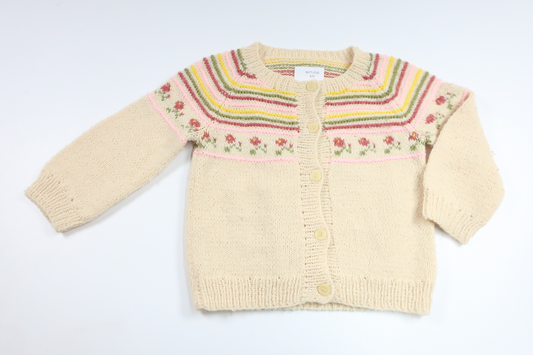 Stickad kofta från Hemstickat - Storlek 80 - Beige