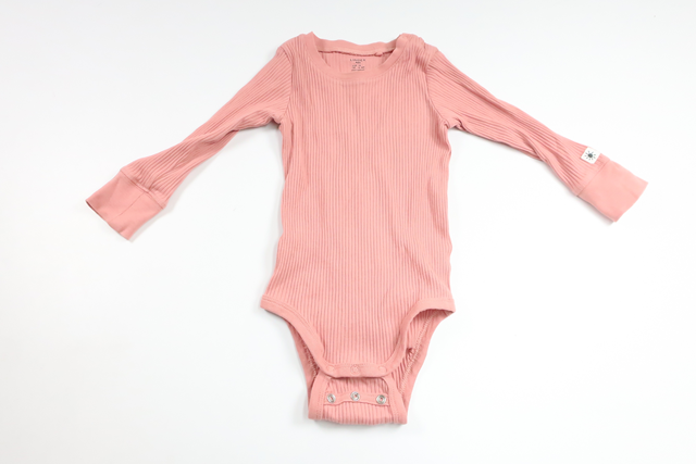 Ribbad body från Lindex - Storlek 74 - Rosa