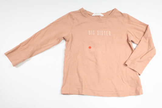 Tröja Big Sister från H&M - Storlek 110/116 - Beige