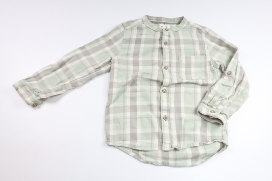 Rutig skjorta från Newbie - Storlek 98 - Grön