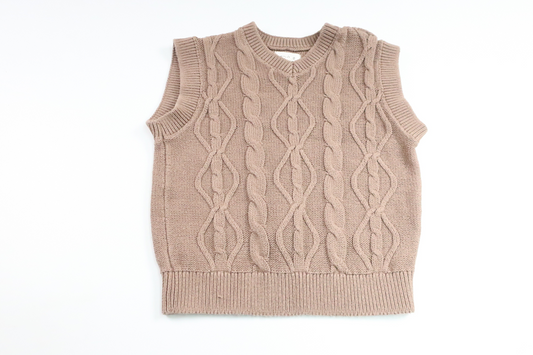 Stickad väst från Newbie - Storlek 86/92 - Beige