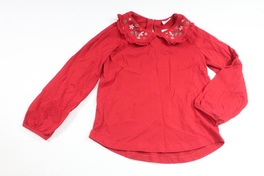 Tröja med krage från Lindex - Storlek 116 - Röd