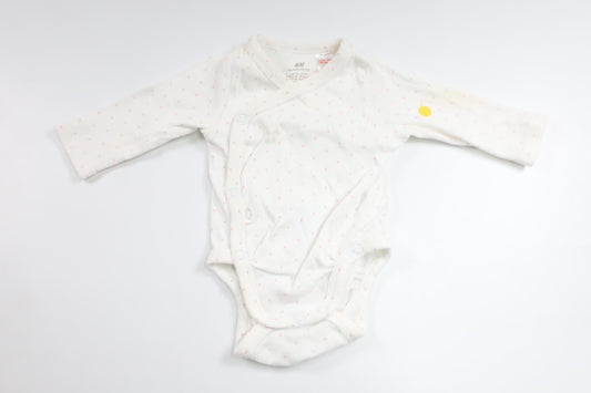 Prickig omlottbody från H&M - Storlek 50 - Vit