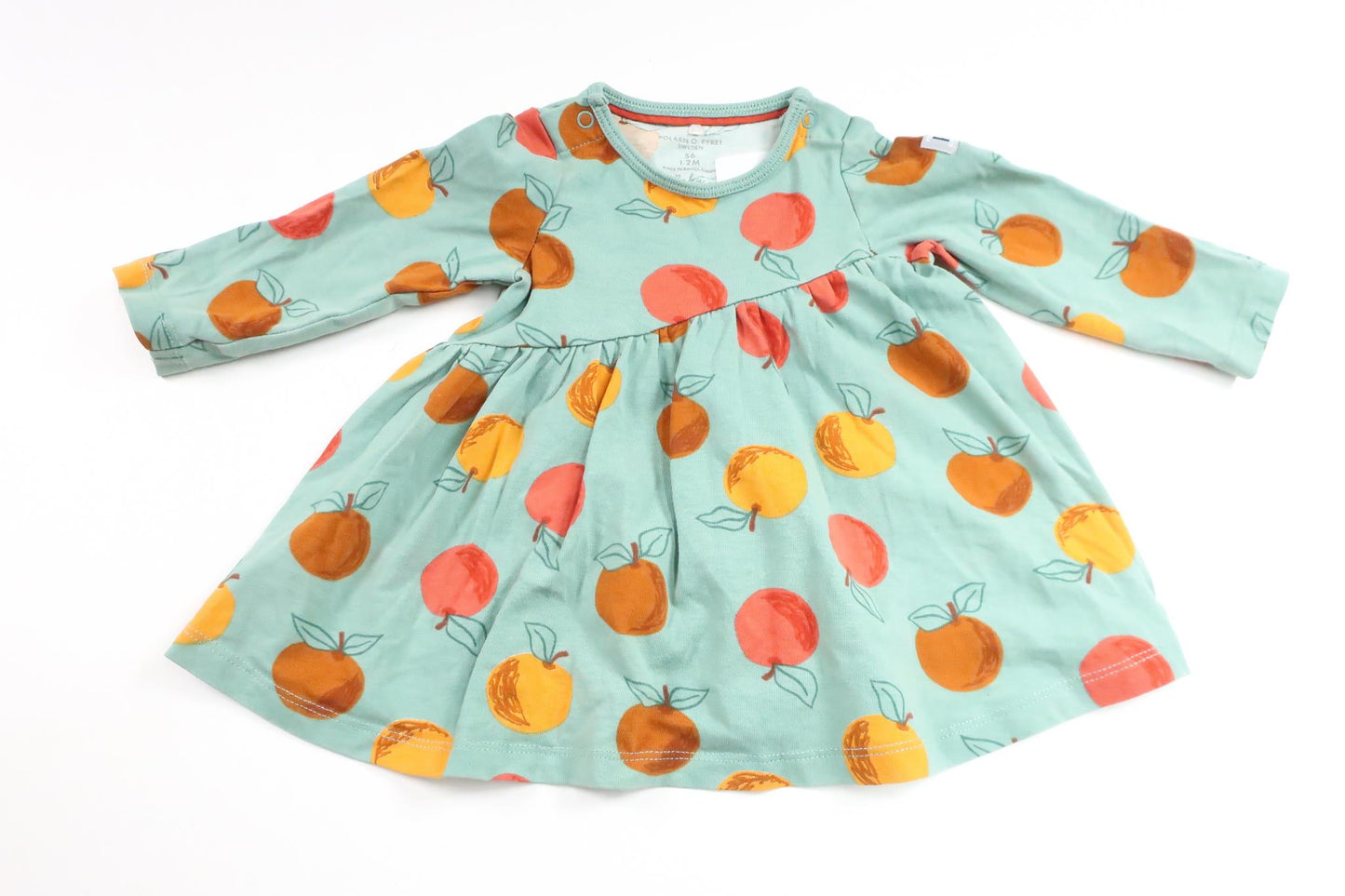 Dress with fruits from Polarn o. Pyret - Size 56 - Blue