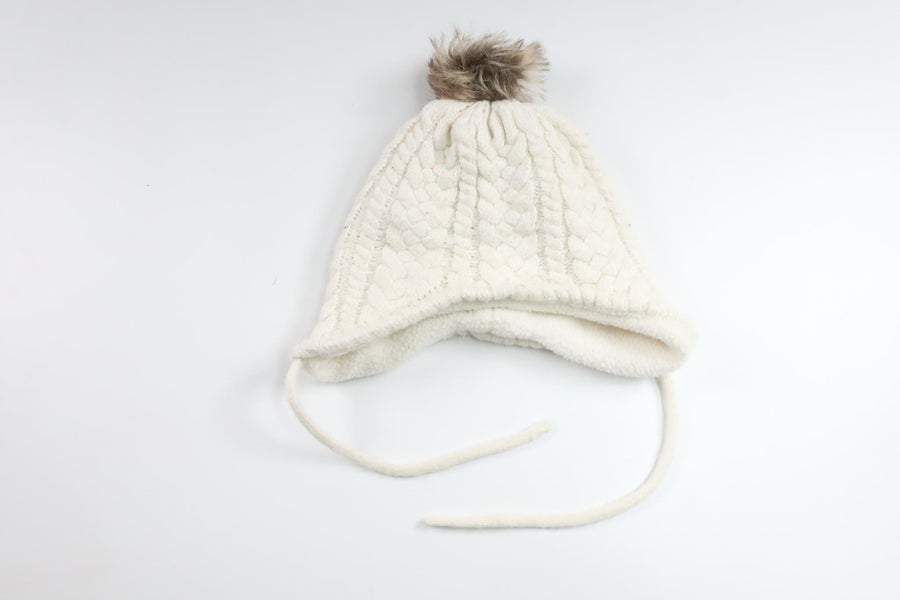 Fleecefodrad mössa från Okänt - Storlek 44 - Vit