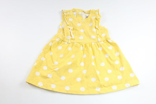 Polka dot dress from ICA I Love Eco - Size 68 - Yellow