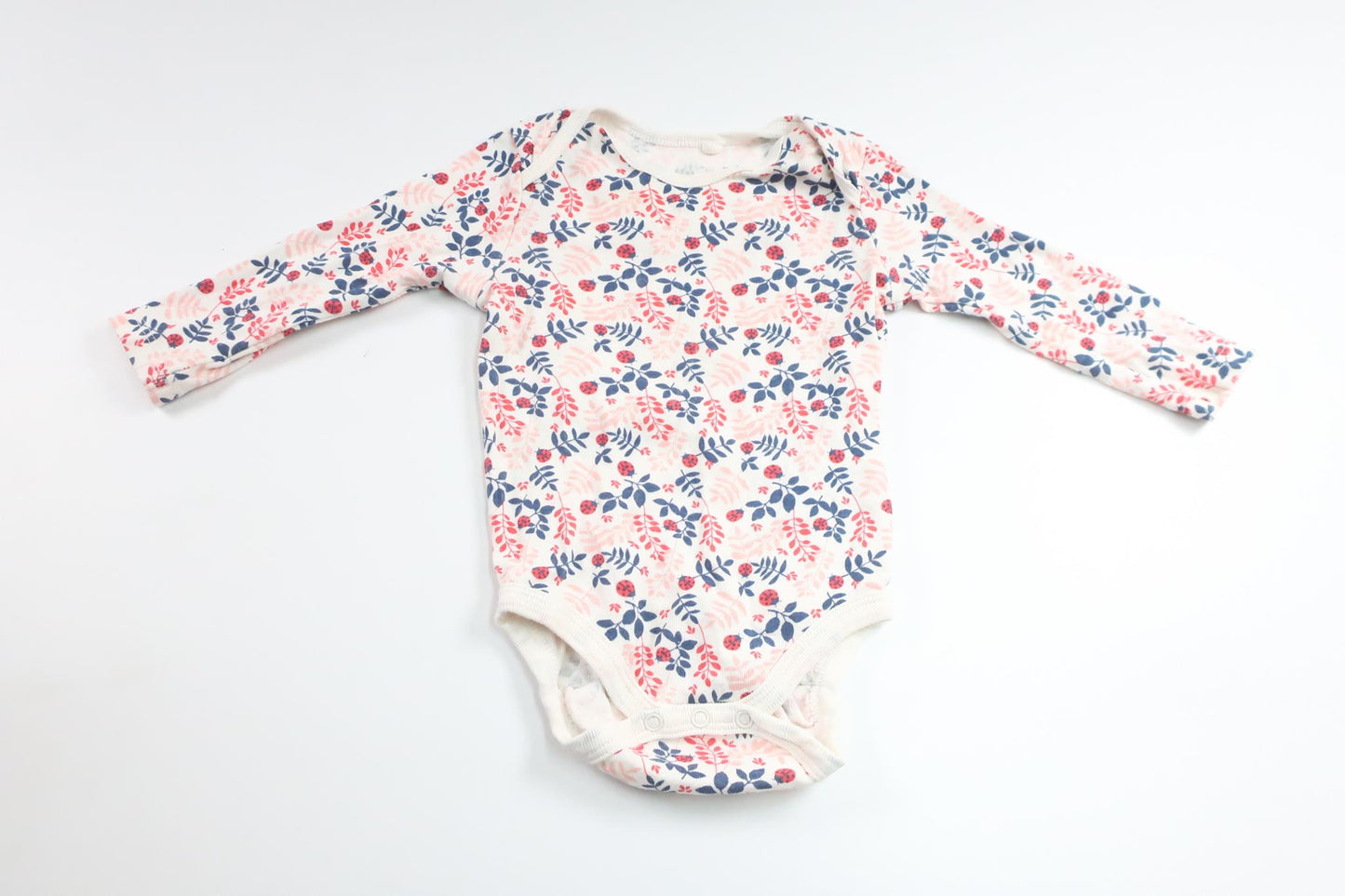 Blommig body från Lupilu - Storlek 62/68 - Vit