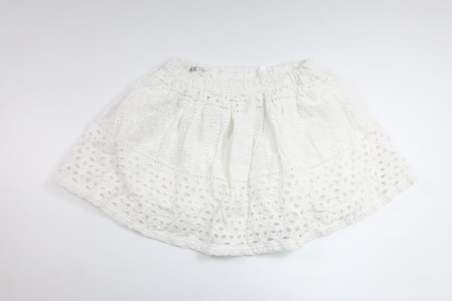 Broderad kjol från H&M - Storlek 110/116 - Vit