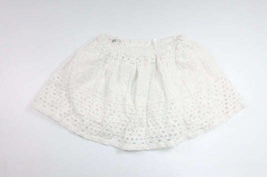 Broderad kjol från H&M - Storlek 110/116 - Vit