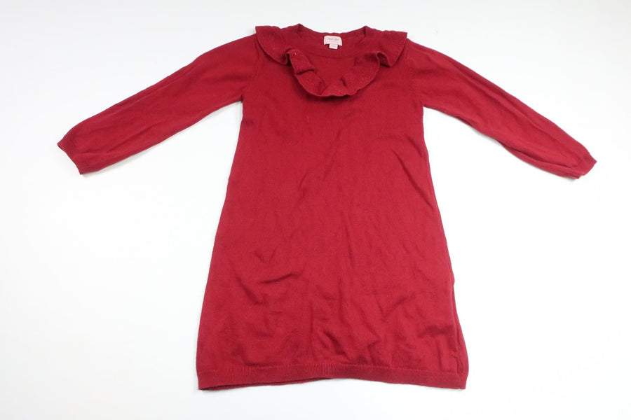 Stickad klänning med volang från Noa Noa Miniature - Storlek 116 - Röd