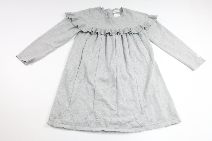 Stickad klänning från Newbie - Storlek 122 - Grå