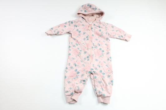 Blommig jumpsuit från Lindex - Storlek 62 - Rosa