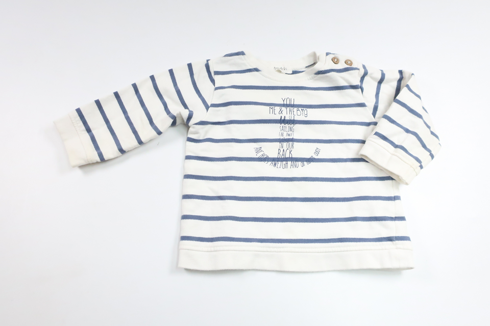 Sweatshirt från Newbie - Storlek 68 - Vit