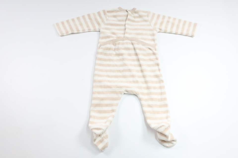 Randig pyjamas i fleece från Zara - Storlek 68 - Beige