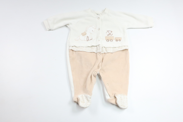 Pyjamas i fleece från Civil - Storlek 62 - Benvit
