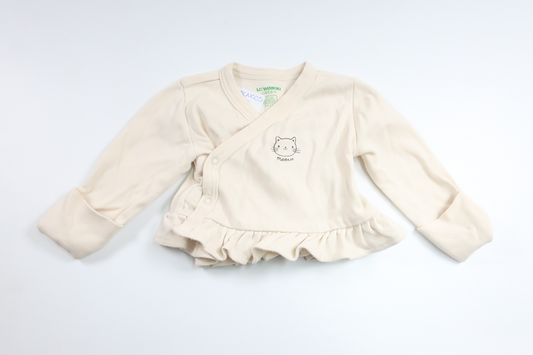 Omlottröja med katt från LC Waikiki - Storlek 50/56 - Benvit