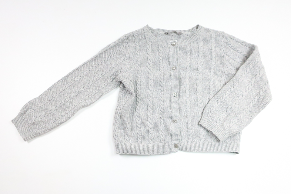 Stickad kofta från Lindex - Storlek 110/116 - Grå