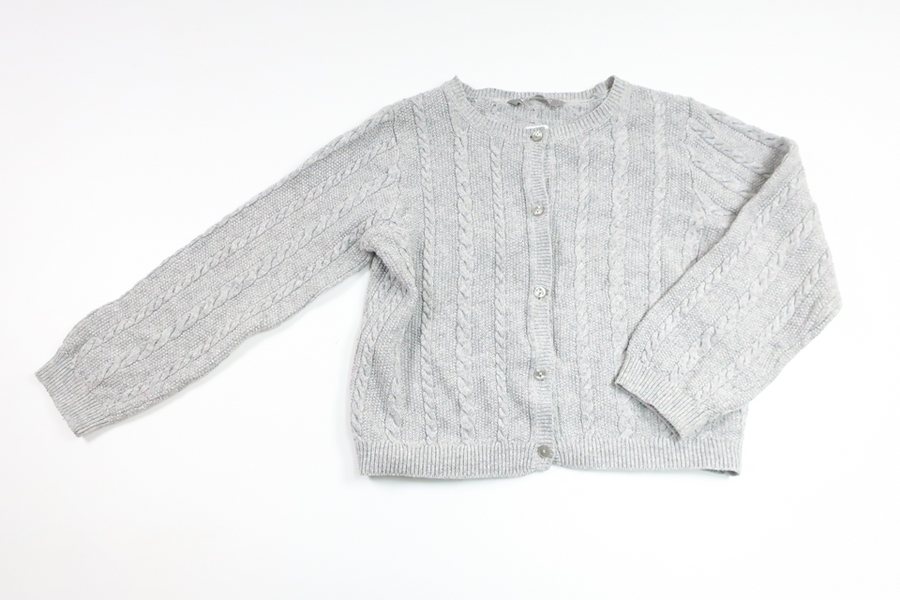 Stickad kofta från Lindex - Storlek 110/116 - Grå