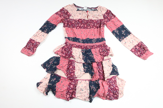 Blommig klänning från Lindex - Storlek 128 - Rosa