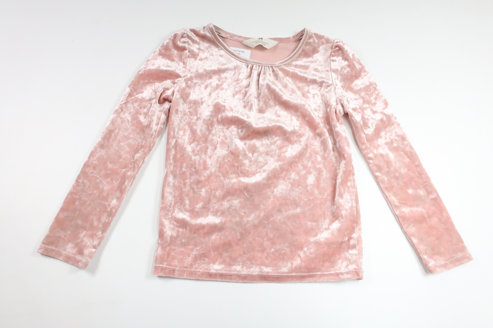 Tröja i velour från H&M - Storlek 110/116 - Rosa