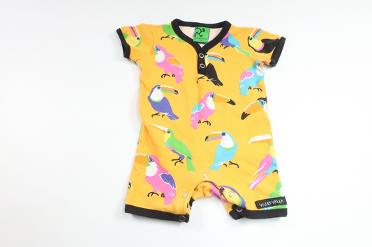 Jumpsuit med fåglar från Villervalla - Storlek 56 - Gul