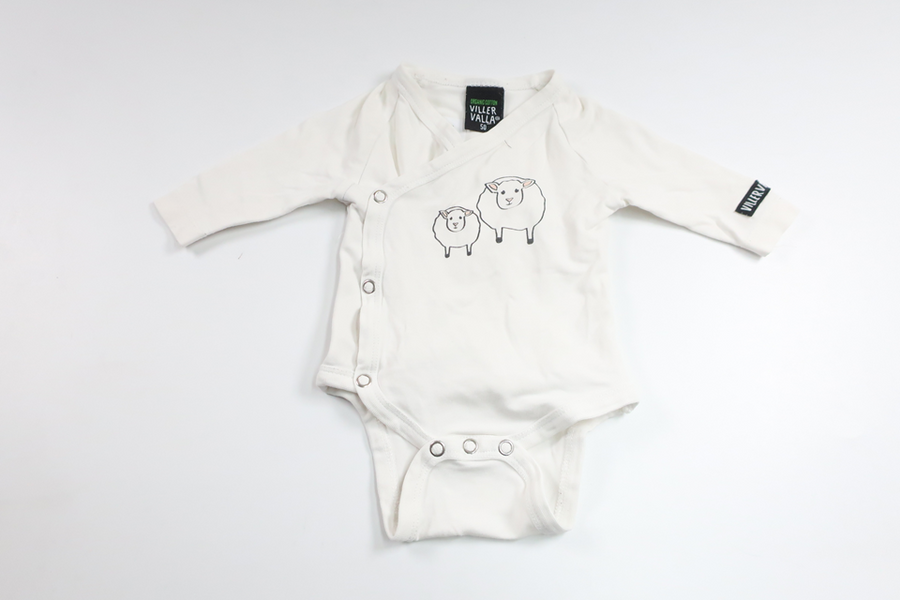 Omlottbody från Villervalla - Storlek 50 - Vit