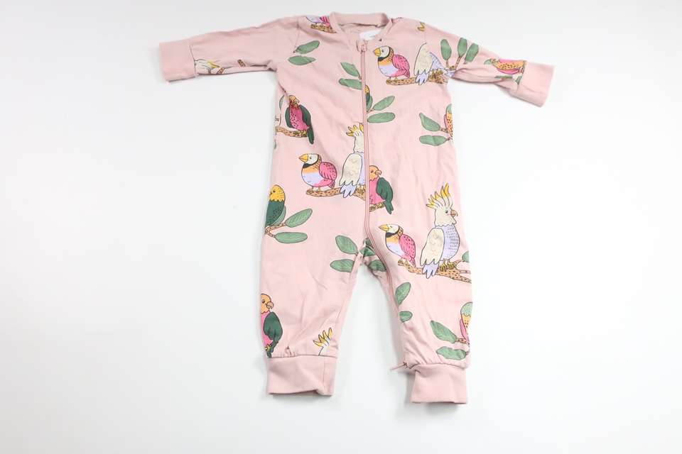 Pyjamas med fåglar från Lindex - Storlek 62 - Rosa