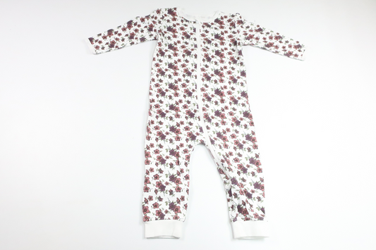 Blommig pyjamas från Name It - Storlek 80 - Vit