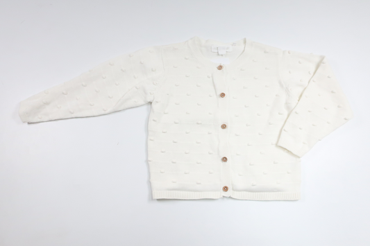 Prickig kofta från Petter & Kajsa - Storlek 74/80 - Vit