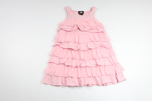 Klänning med volang från H&M - Storlek 86/92 - Rosa