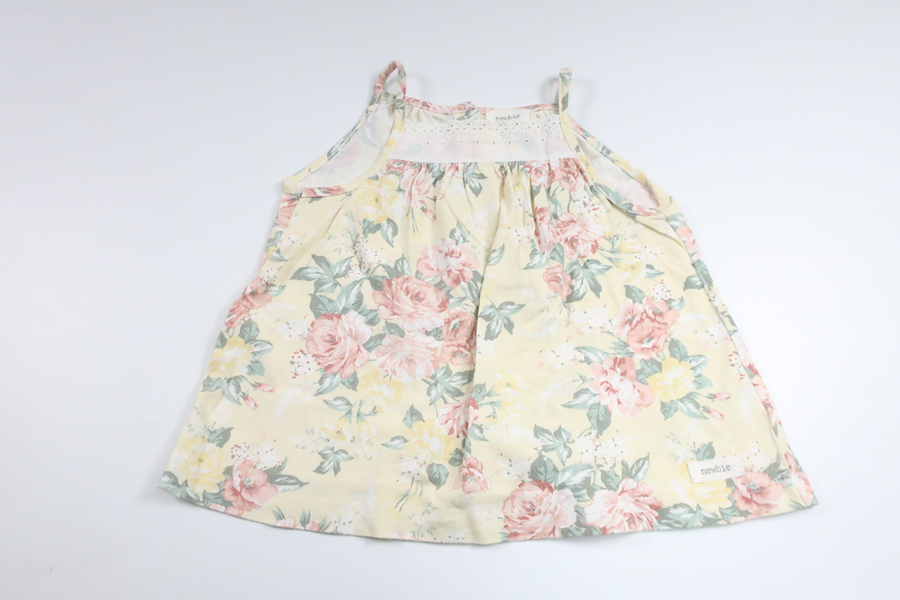 Blommig tunika från Newbie - Storlek 80 - Gul