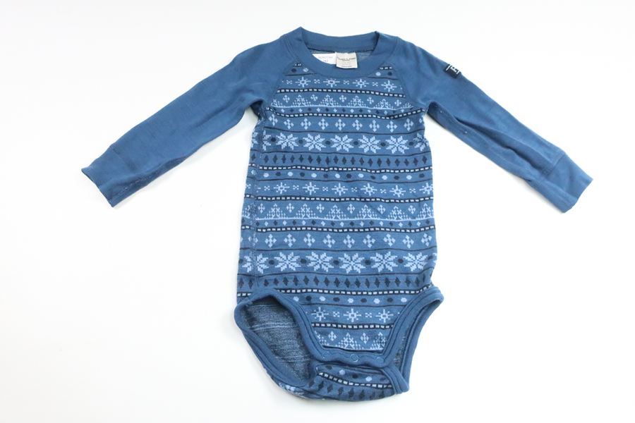 Base layer body in 100% merino wool from Polarn o. Pyret - Size 86/92 - Navy blue